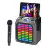Easy Karaoke Bluetooth® Party Hub with Light Show and Wireless Microphone