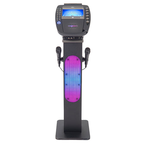 Easy Karaoke Bluetooth® Karaoke System with Speaker Pedestal + 2 Microphones