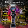 Easy Karaoke Bluetooth® Karaoke System with Speaker Pedestal + 2 Microphones