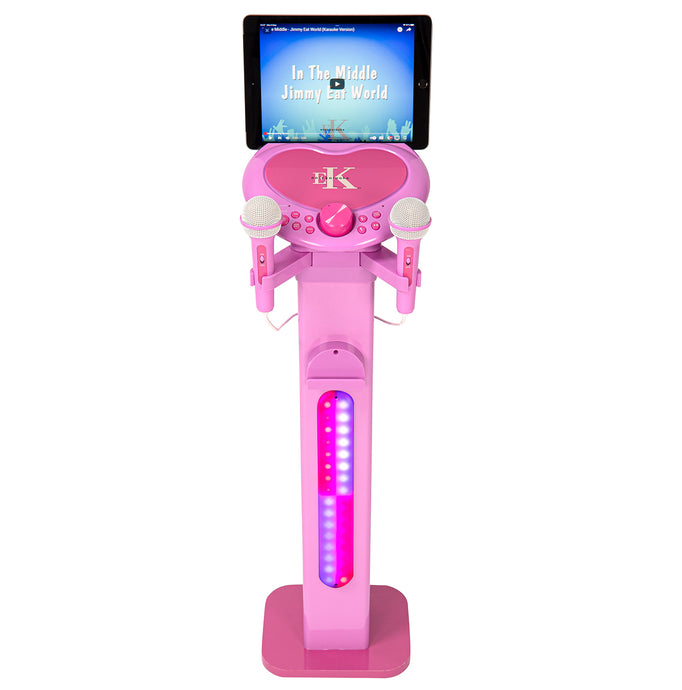 Easy Karaoke Bluetooth® Kids Singalong Pedestal Karaoke Machine ~ Pink