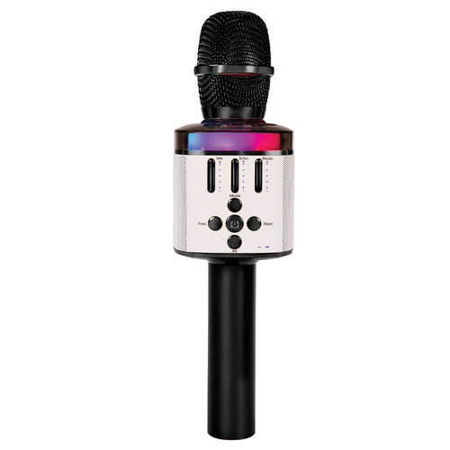 Easy Karaoke Bluetooth® Wireless Microphone with Speaker and Lights