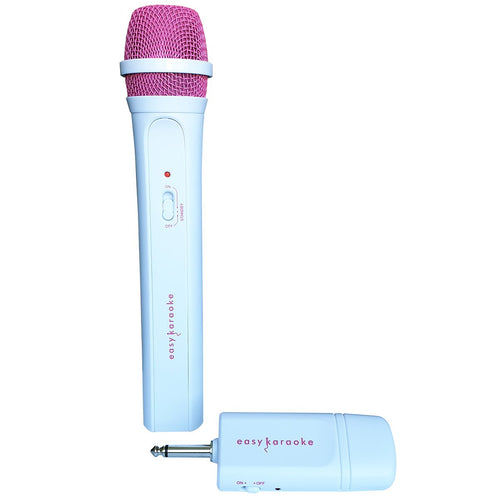 Easy Karaoke Wireless Microphone ~ White/Pink